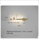 Nordic Luxury Butterfly LED Lights High Quality Bedside Lamp for Bedroom Restaurant Living Room Decoration Acrylic Chandelier