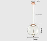Nordic Style Designer Postmodern Luxury Glass Single Head Pendant Lamp Creative Art Bar Dining Lighting Fixture