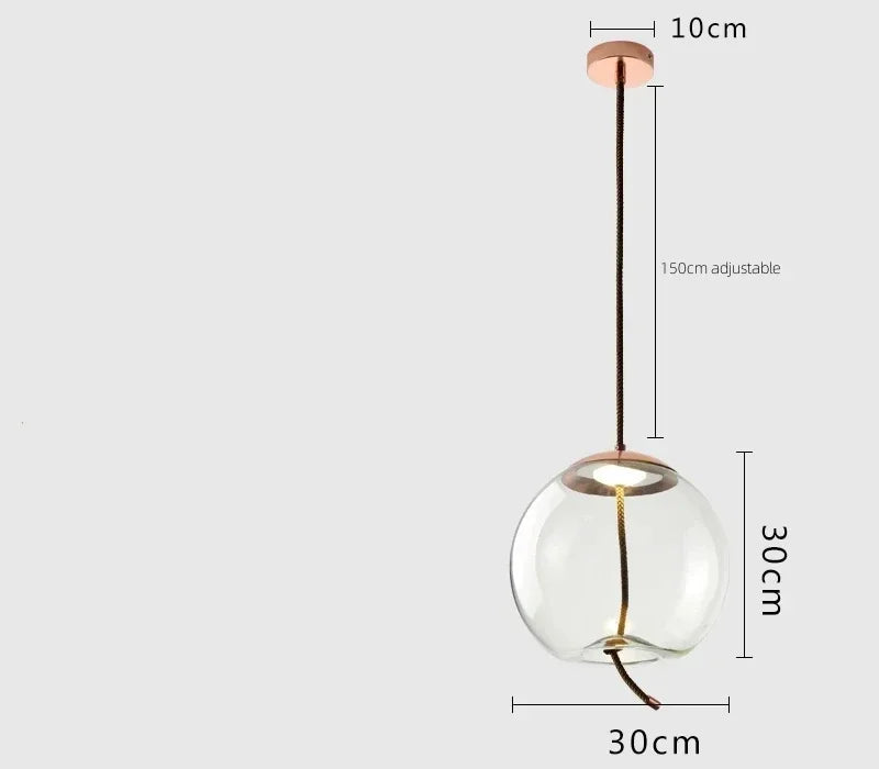 Nordic Designer Glass Pendant Lamp - Postmodern Luxury Single Head Light