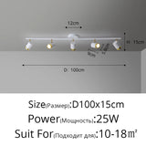 Simple Long Black Gold White New Modern LED Chandelier Lights Living Dining Room Spotlight Bedroom Hallway Lamps Indoor Lighting