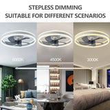 Silent & Stylish LED Ceiling Fan With Remote Control - 6-Speed, 60W Reversible Fan For Bedroom, Study, Restaurant, And More!