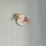 Children Room Doll Display Wall Lamps Ceramic Unicorn Character Bedroom Decoration Sconce Lustres LED Kid Room Night Wall Lights