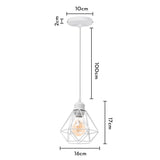 Vintage Pendant Lamp Iron Frame Ceiling Lighting Paint Restaurant Teahouse Chandelier Indoor Wrought Metal Modern Pendant Lights