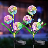 3-Head Solar Dandelion LED Light - Waterproof Outdoor Landscape Stake Light for Garden & Courtyard Decor