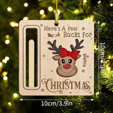 Money Storage Christmas Tree Hanging Ornament Clear Piggy Bank Christmas Decoration 2026 Cash Slot Hanging Pendant Navidad Decor