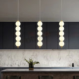 2025 Modern Magic Bean LED Ceiling Chandeliers All Copper White Ball Lustres Hanging Lights Home Decor Suspension Light Fixtures