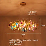 LED Agate Chandelier Modern Firefly Chandelier Living Room Bedroom Flower  Bedroom Kitchen Indoor Tree Branch Pendant Light