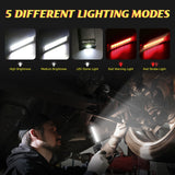 2PCS COB Working Light Outdoor Camping Flashlight Waterproof Torch Built-in Battery LED Lantern Linternas with Magnet Hook Lamp