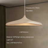 Nordic Minimalist Wabi-Sabi Cream Style LED Ceiling Chandelier - Modern Fabric Hanging Pendant Lamp Fixture for Living Room, Dining Room & Bedroom