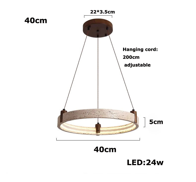 Upgrade Your Home With Our Exquisite LED Chandelier Crafted From Natural White Stone Dimming Function Wood Deco 40-60cm