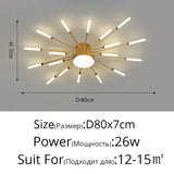 Modern Rotating Pen Tip LED Ceiling Light - Creative Sculptural Art Chandelier