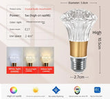 Plug-in Diamond-Cut LED Pendant Light - Modern Acrylic Hanging Lamp for Living Room