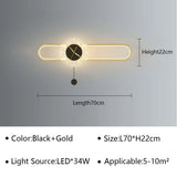 Modern LED Wall Lamp Clock Sconce for Bedroom Bedside Living Dining Room Aisle Porch Corridor Home Decors Lighting Fixture Luster