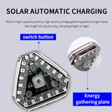Triangle Solar Powered Strobe Warning Light - Colorful LED Motorcycle Tail Signal Lamp
