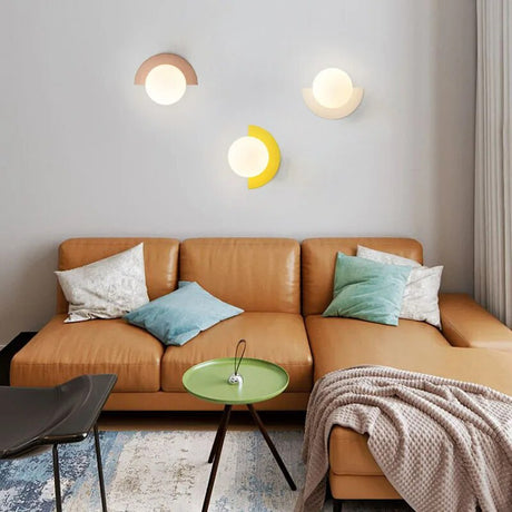 Modern G9 Fan-shaped Wall Lamp Macaron Colored Night Light Minimalism Indoor Home Decoration Fixture Bedroom Bedside Lights