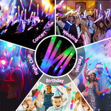 60Pcs White LED Glow Bulk Colorful LED Glow Sticks Foam Stick Cheer Tube Dark Light Birthday Wedding Party Supplies