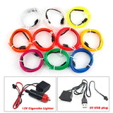 Car Interior Light Atmosphere Ambient Light Tube LED Strip Flexible Neon Lamp Glow String Light For Car Decoration interior part