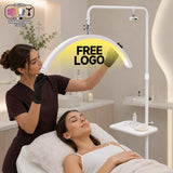 2027 New Free Logo L80 LED Lash Light Half-Moon Beauty Floor Lamp for Eyelash Extensions Hidden Cable Touch Salon Nail Tattoo
