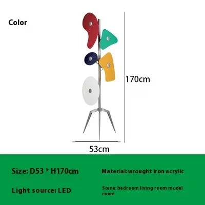 Modern Creative LED Floor Lamp - Artistic Designer Standing Light Fixture for Living Room Accent & Bedroom Bedside Decor