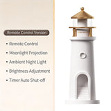 Moon Lamp Projection Lighthouse Lamps Night Light Remote Control Bluetooth Music Motion Sensor Ambient Lights Xmas Birthday Gift
