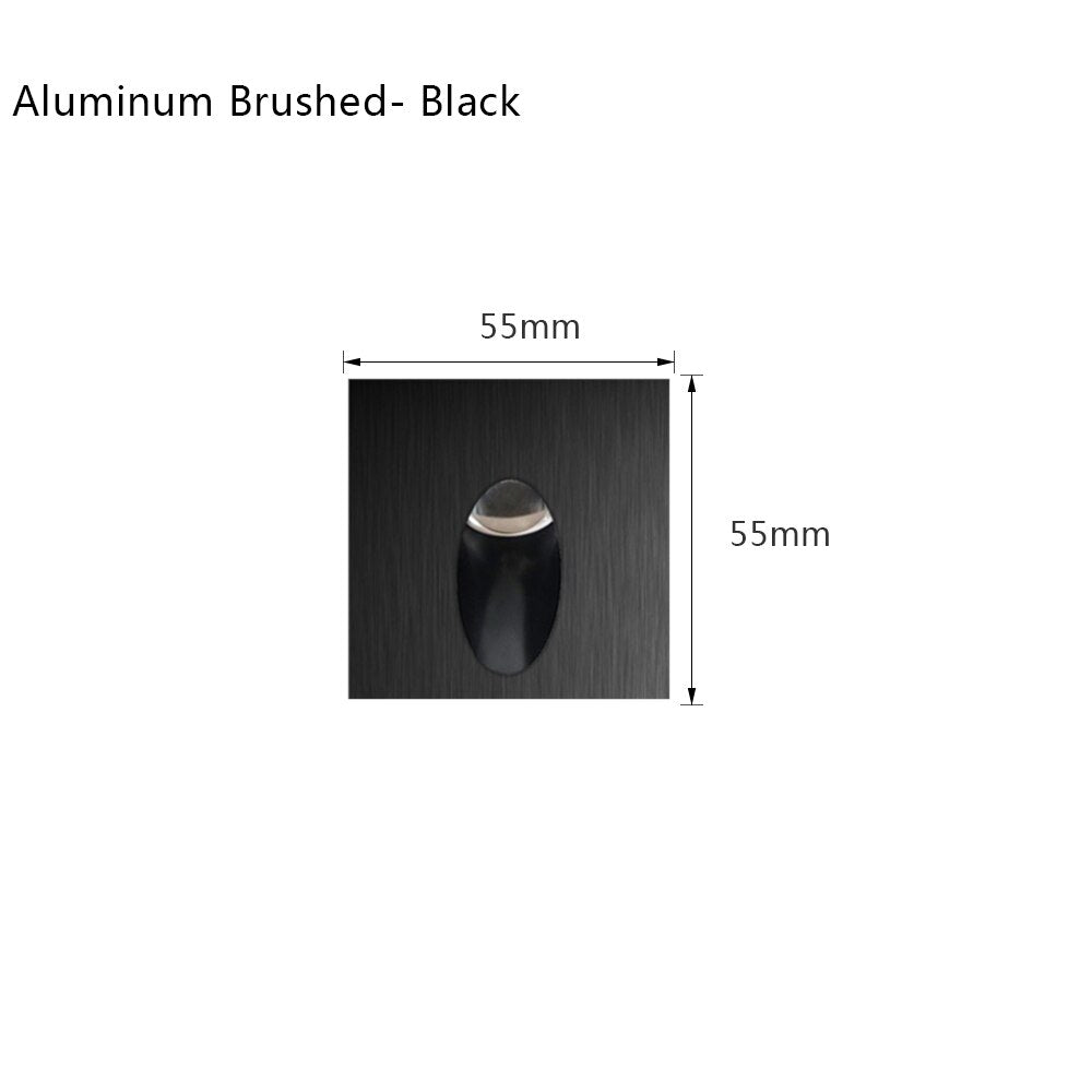 Recessed Wall Sconce Lamp Led Stair Lighting Interior Step Light Aluminum Nightlights with Box for Bathroom 110V/220V/12V