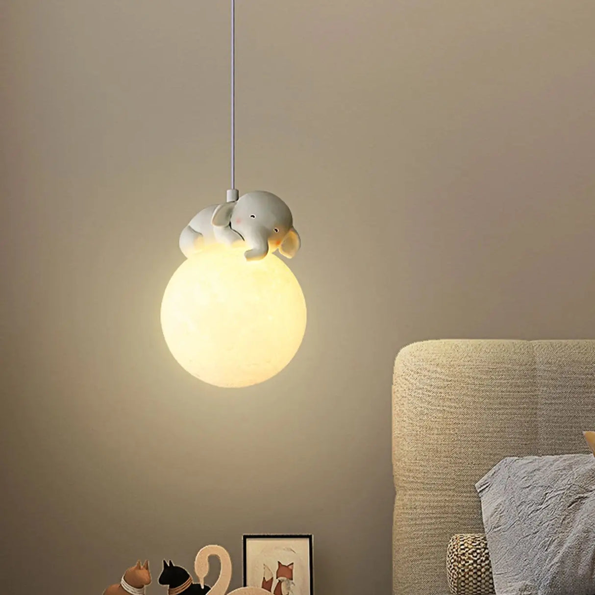 110-240v Creative Cartoon Animals LED Hanging Bedroom Bedside Hanging Light Chandelier Chandelier Home Decor Fixture