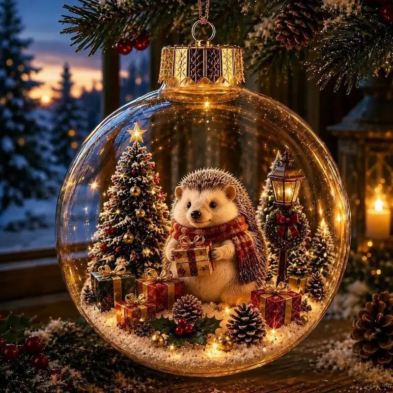 2026 Luminous Christmas DIY Ornaments Santa Claus Snowman Elk Decorations for Xmas Home Office Party Holiday Gift
