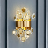 New modern wall sconce lighting for bedroom brushed gold crystal wall lamps home decoration led crystal wall light fixtures