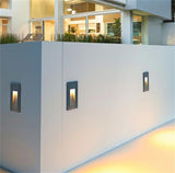 IP65 Outdoor Wall Sconce Lamp Waterproof LED Step Light Outdoor Recessed Stair Light Garden corridor LED Footlight
