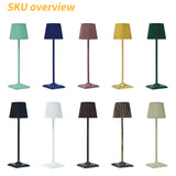 Wireless Rechargeable LED Table Lamp with Touch Stepless Dimming - Portable Cordless Desk Light for Bedside, Hotel & Bar Decor