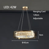 2026 Modern LED Crystal Chandelier - Dimmable Luxury Ceiling Light for Bedroom