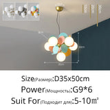 Nordic Kids Bedroom LED Chandelier Light Living Room Hanging Lamp Ceiling Mounted Light For Study Room Bar Aisle Home Decoration