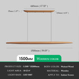 Walnut Wood Linear LED Pendant Light Fixture, Dinning Room Light Island Lights for Dining Room, Kitchen Island, Pool Table