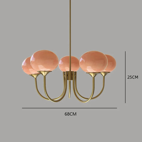 Nordic Simple Bedroom Lamp Designer Art Warm Romantic Children's Room Pink Medieval Bauhaus Chandelier