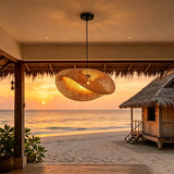 Handcrafted Bamboo Weaving Pendant Light - Chinese Retro Style Hanging Lamp