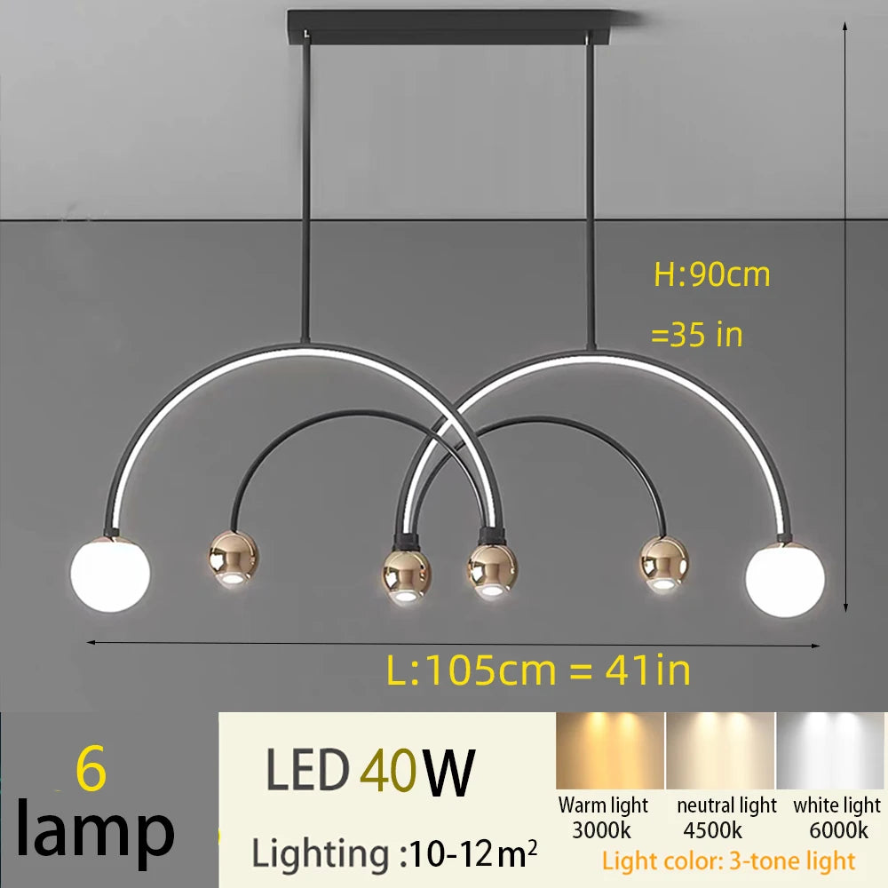 Modern Style Led Chandelier Bedroom Ceiling Pendant Lamp Living Room Kitchen Ceiling Chandelier Indoor Lighting Fixture Lighting