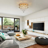 Luxury Crystal Chandelier Lustre Design Gold Modern Led Ceiling Light  Living Room Bedroom Hanging Lamp Lighting