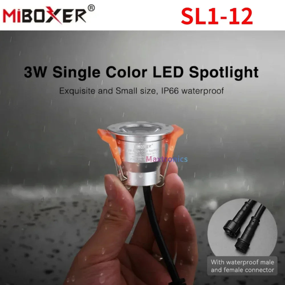 Mini 3W LED Spotlight IP66 Waterproof - 12V Recessed RGBW Downlight