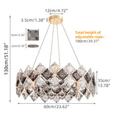 Luxury Crystal Chandelier Shining Ceiling Light Pendant Lamp Hanging Hallway Living Room