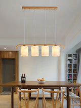 Nordic Dining Room Chandelier Indoor Lighting Led Pendent Lamp For Kitchen Bar Wooden Ceiling Hanging Light Glass Ball Decorate