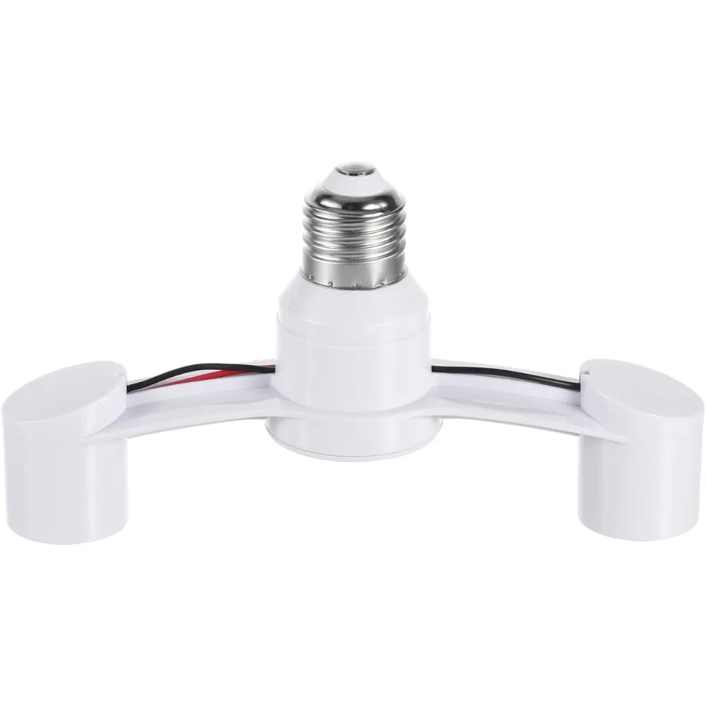 E27 Light Socket Splitter Adapter (2-in-1 Dual Head) - E27 Screw Lamp Base Extender & Converter Bulb Holder