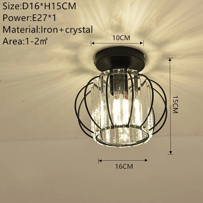 Nordic Modern K9 Crystal Ceiling Lights Indoor Ceiling Lamp Hallway Stairs Bedroom Lustre's Dining Room Fixtures Home Decors