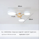 Nordic Creative Macaron Log LED Ceiling Light Bedroom Living Room Chandelie Modern Villa Restaurant Interior Lighting Decoration