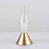 Retro table lamp LED glass night light rechargeable bedroom bedside desk light bar restaurant atmosphere light