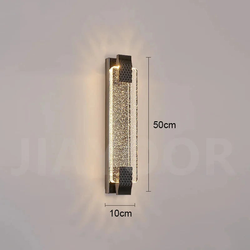 Luxury Modern LED Wall Lamp (Gold/Black) - Decorative TV Background Sconce & Bedside Light Fixture for Living Room & Bedroom