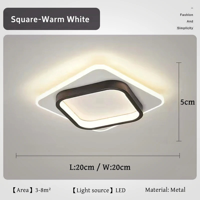 Modern Nordic LED Ceiling Light - Luxury Metal Lamp for Living Room