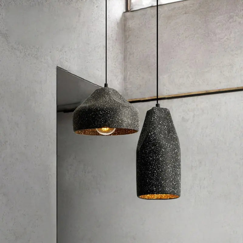 Modern Industrial Style Pendant Light Indoor LED Cement Lampshade Chandelier Art Design Parlor Bedroom Kitchen Cafe's Hanging Lamp