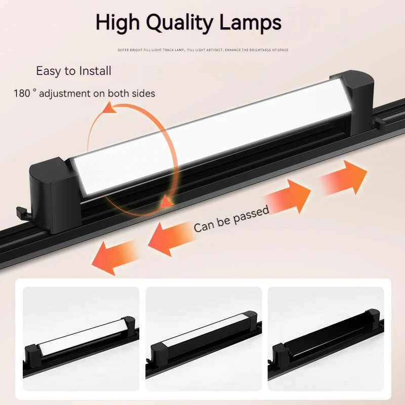 LED Track Light (10W/20W/30W/40W) - 110V/220V Ceiling Rail Spotlight Fixture for Indoor Home & Retail Decor