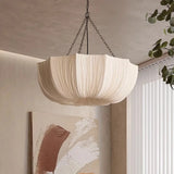 2026 Japanese Iron Chain Ceiling Lamp Retro Fabric Wabi Sabi Chandelier E27 Pendant for Living Dining Room Bedroom Decor