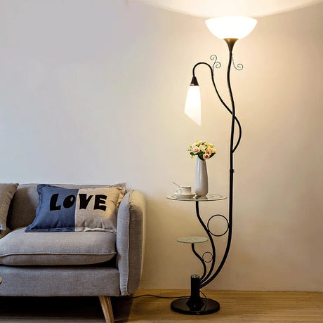 E27 Nordic Modern Floor Lamp LED Flower Tea Table Floor Lamps for Living Room Bedroom Study Desk Lamp Home Decors Standing Lights